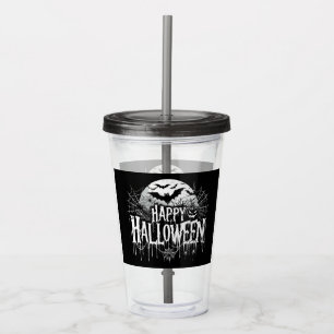 Vintage happy Halloween art Acrylic Tumbler