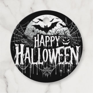 Vintage happy Halloween art Favour Tags