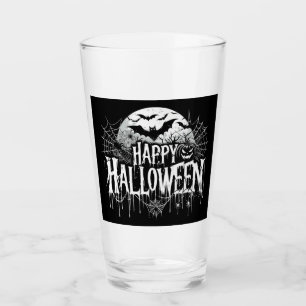 Vintage happy Halloween art Glass