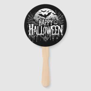 Vintage happy Halloween art Hand Fan