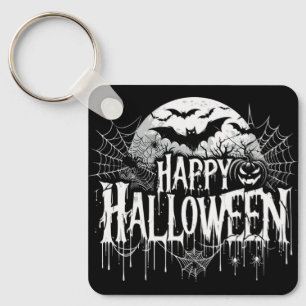 Vintage happy Halloween art Key Ring