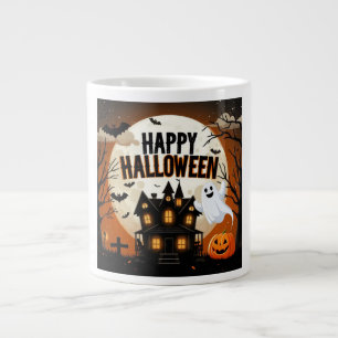 Vintage happy Halloween art Large Coffee Mug