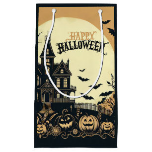 Vintage happy Halloween art Small Gift Bag