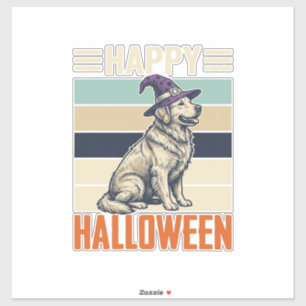 Vintage Happy Halloween Dog Witch Hat Shirt Design