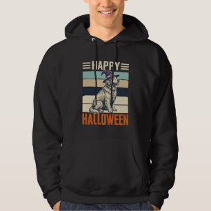Vintage Happy Halloween Dog Witch Hat Shirt Design