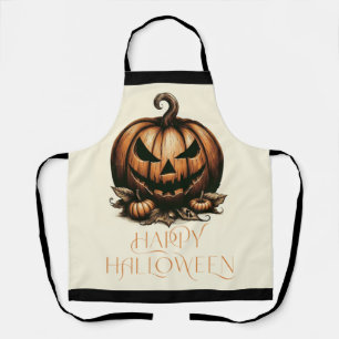 Vintage happy Halloween pumpkin Apron
