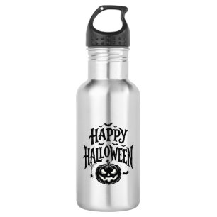 Vintage Happy Halloween Pumpkin Bat Shirt Design_1 532 Ml Water Bottle