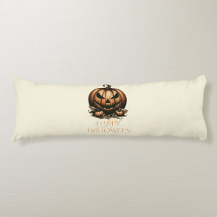 Vintage happy Halloween pumpkin Body Cushion