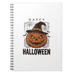Vintage Happy Halloween Pumpkin Engraving Design_1 Notebook