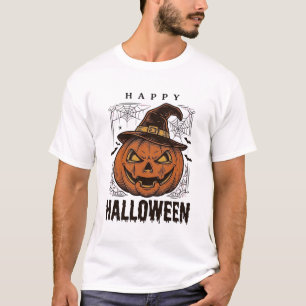 Vintage Happy Halloween Pumpkin Engraving Design_1 T-Shirt