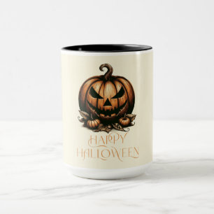 Vintage happy Halloween pumpkin Mug