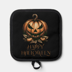 Vintage happy Halloween pumpkin Pot Holder