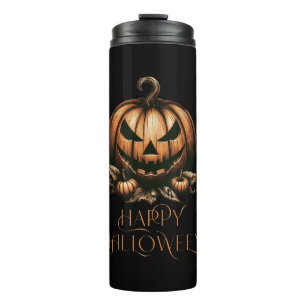 Vintage happy Halloween pumpkin Thermal Tumbler