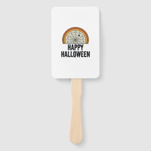 Vintage Happy Halloween Spider Web Vector Design_1 Hand Fan