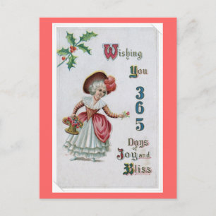 vintage Happy New Year Holiday Postcard