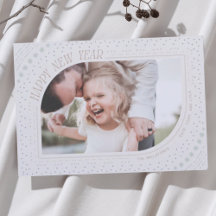 Vintage Happy New Year Photo Card Classic Border