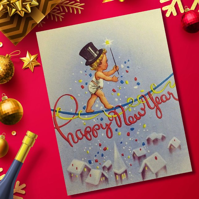 Vintage Happy New Year Postcard (Creator Uploaded)