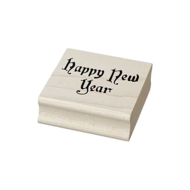 Vintage Happy New Year Rubber Stamp (Stamp)