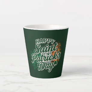 Vintage Happy Saint Patrick's day Latte Mug