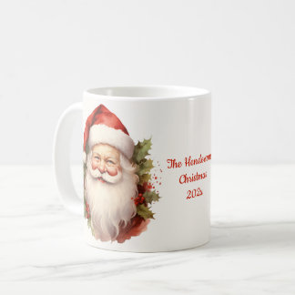 Vintage Happy Santa Coffee Mug