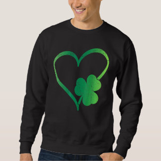 Vintage Happy St Patrick's Day Irish Lucky Shamroc Sweatshirt