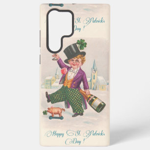 Vintage Happy St Patricks Day Shamrock Champagne Samsung Galaxy Case