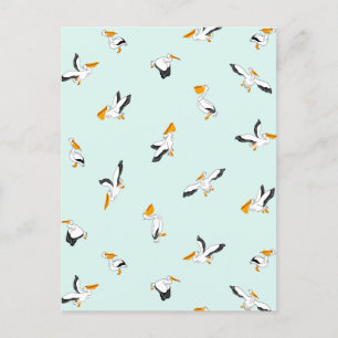 Vintage Happy Summer Sea Birds Holiday Postcard