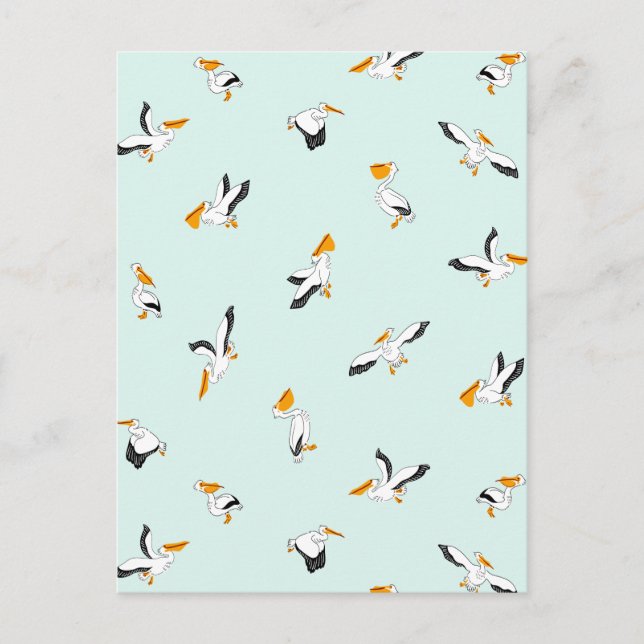 Vintage Happy Summer Sea Birds Holiday Postcard (Front)