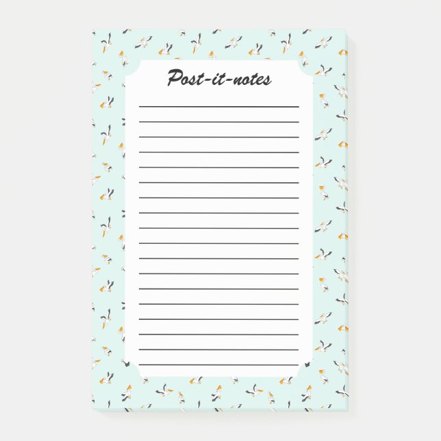 Vintage Happy Summer Sea Birds Post-it Notes (Front)