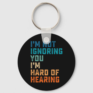 Vintage Hard Of Hearing ASL Sign Language Deaf Awa Key Ring