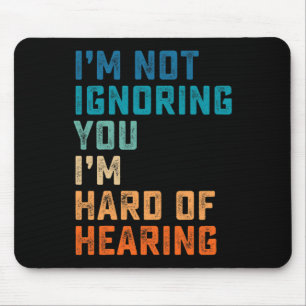Vintage Hard Of Hearing ASL Sign Language Deaf Awa Mouse Pad