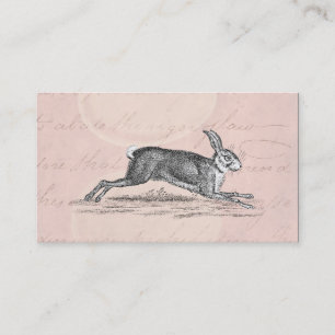 Vintage Hare Bunny Rabbit Illustration - Rabbits Business Card