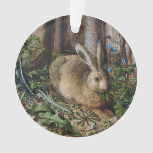 Vintage Hare Woodland Nature Dark Cottagecore Ornament