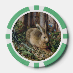 Vintage Hare Woodland Nature Dark Cottagecore Poker Chips