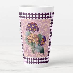 Vintage Harlequin Garden Flower Panel Latte Mug