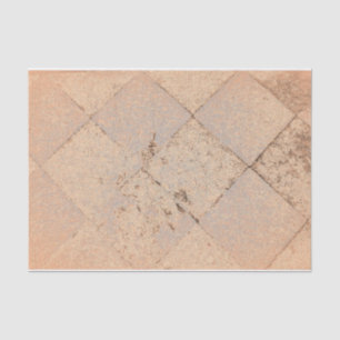 Vintage Harlequin Inspired Light Sepia Old Texture Tissue Paper