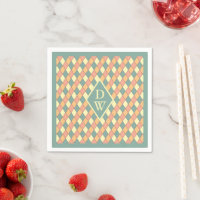 Vintage Harlequine Diagonal in Pastels Monogram