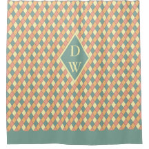 Vintage Harlequine Diagonal in Pastels Monogram