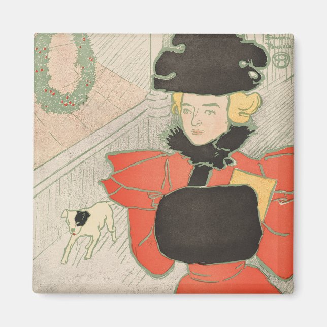 Vintage Harper’s Christmas 1896 Magnet (Front)