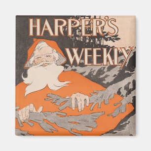 Vintage Harper’s Weekly Christmas 1894 Magnet