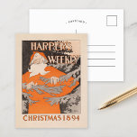 Vintage Harper’s Weekly Christmas 1894 Postcard<br><div class="desc">Harper’s Weekly,  Christmas 1894 (1894) | Edward Penfield (American,  1866 - 1925)

Use the design tools to add custom text or personalise the image.</div>