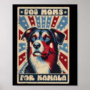 Vintage Harris Waltz Dog Moms For Kamala America F Poster