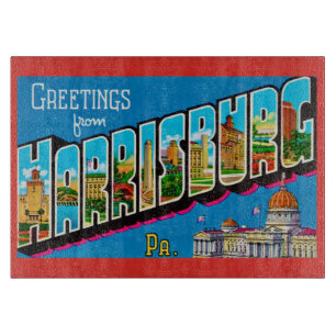 Vintage Harrisburg PA Cutting Board