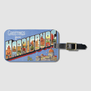 Vintage Harrisburg PA Luggage Tag