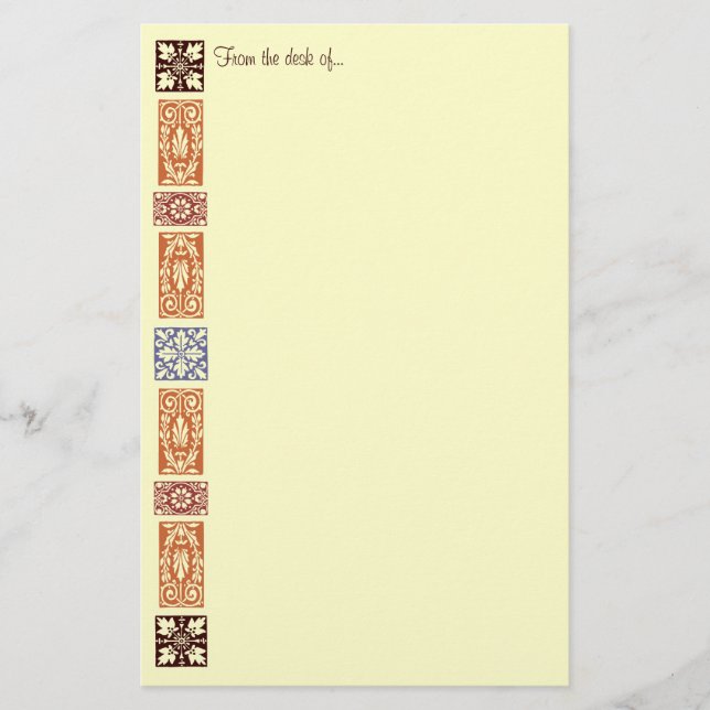 Vintage Harvest Art Custom Stationery (Front)