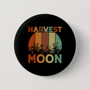 Vintage Harvest Moon  6 Cm Round Badge