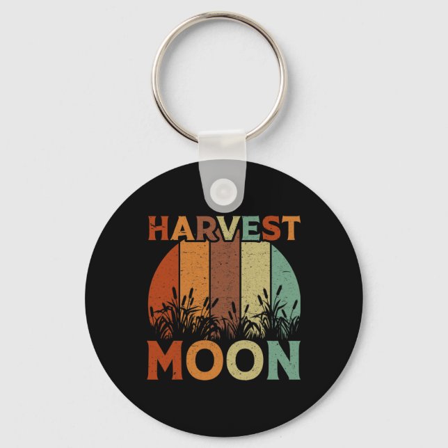 Vintage Harvest Moon  Key Ring (Front)
