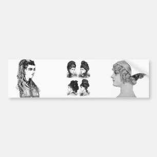 Vintage Hats Bumper Sticker