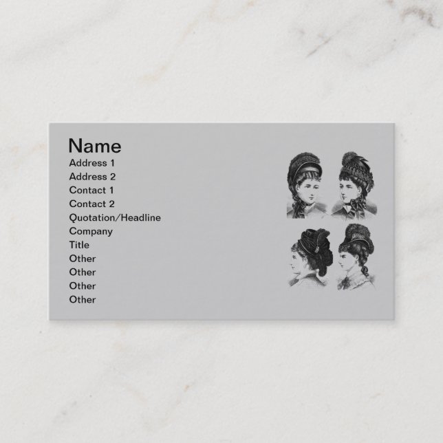 Vintage Hats Business Card (Front)