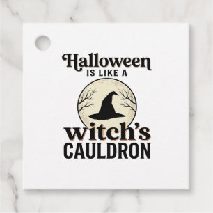 Vintage Haunted Castle Halloween Town Shirt Design Favour Tags